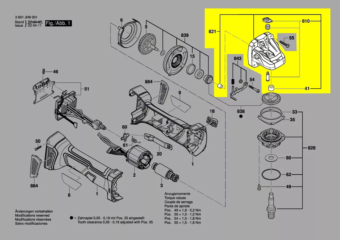 Carter d\'engrenage réf. 1 619 P16 237 Bosch